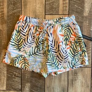 Tahari High Waist Leaf Print Shorts - Multicolor 🆕